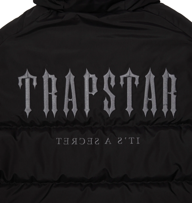 TRAPSTAR DECODED HOODED PUFFER 2.0 BLACK