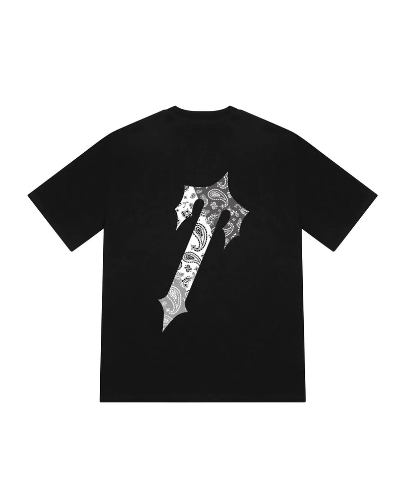 TRAPSTAR DECODED PAISLEY MONOCHROME EDITION T-SHIRT - BLACK