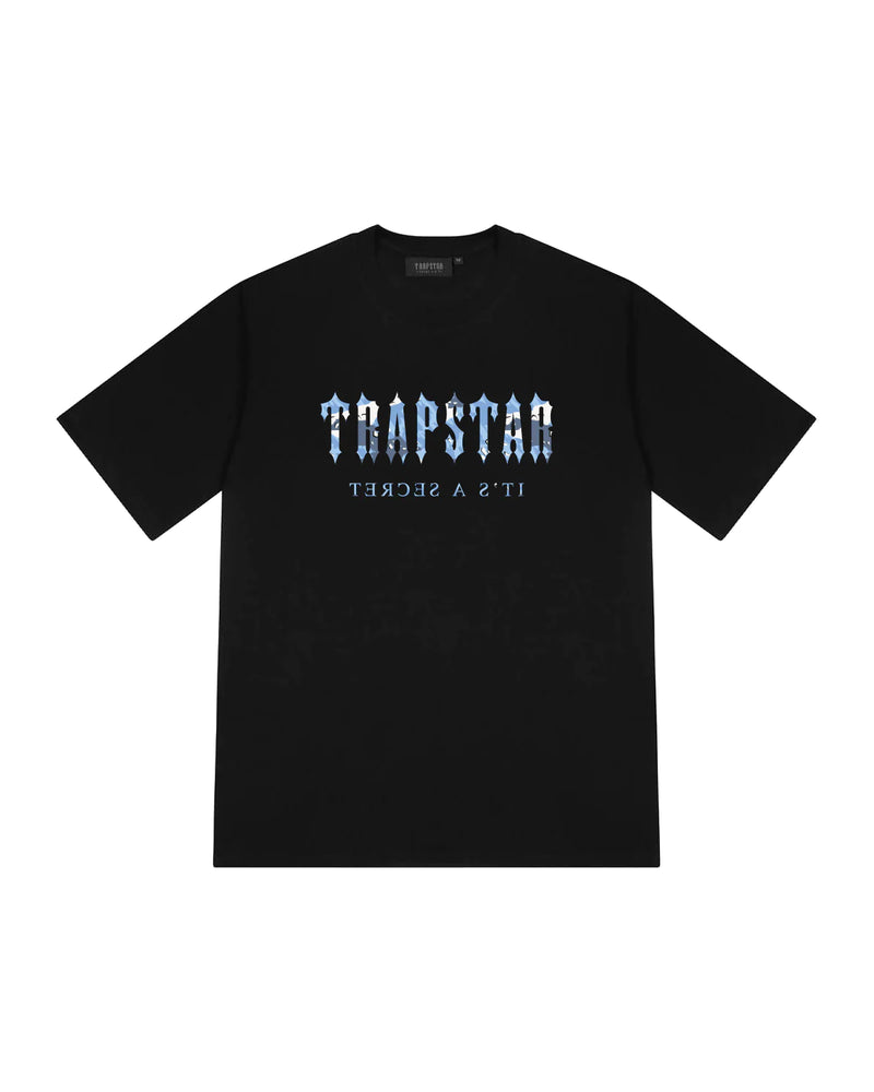 TRAPSTAR DECODED T-SHIRT - BLACK/BLUE CAMO