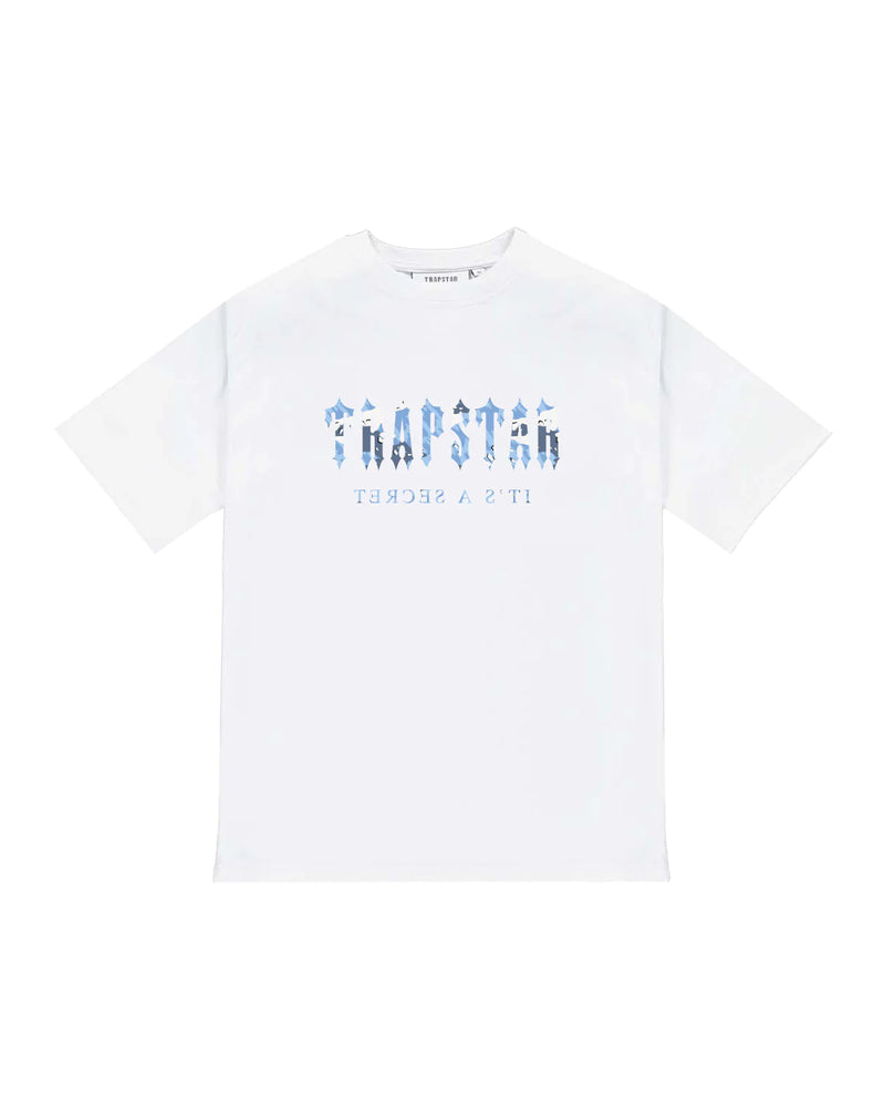 TRAPSTAR DECODED T-SHIRT - WHITE/BLUE CAMO