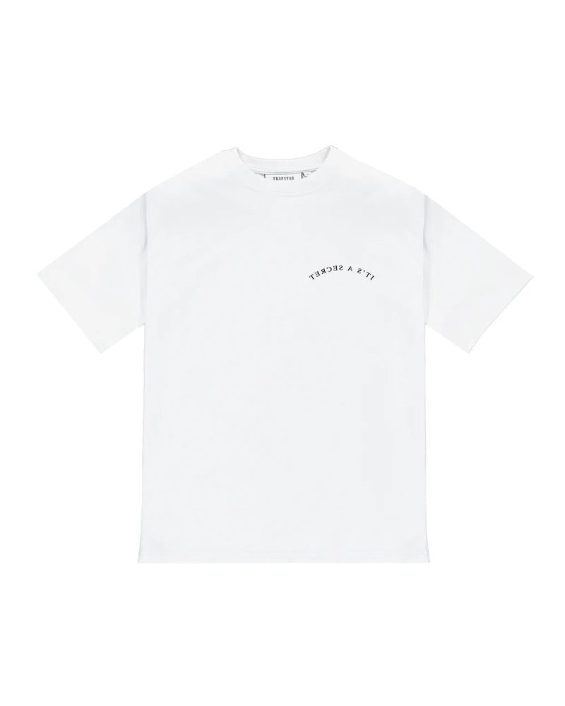 TRAPSTAR IRONGATE ARCH IT'S A SECRET T-SHIRT - WHITE/CHROME