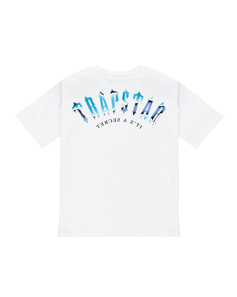 TRAPSTAR IRONGATE ARCH IT'S A SECRET T-SHIRT - WHITE/CHROME