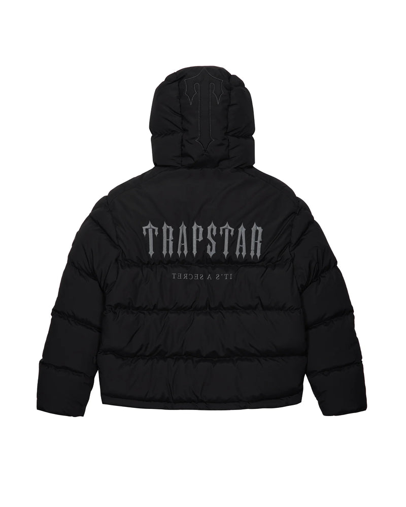 TRAPSTAR DECODED HOODED PUFFER 2.0 BLACK