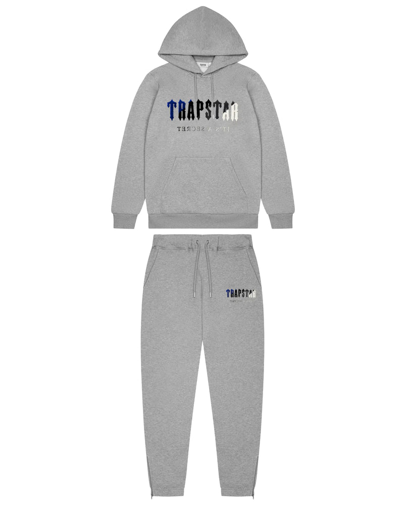 TRAPSTAR CHENILLE DECODED HOODED TRACKSUIT - GREY ICE EDITION 2.0